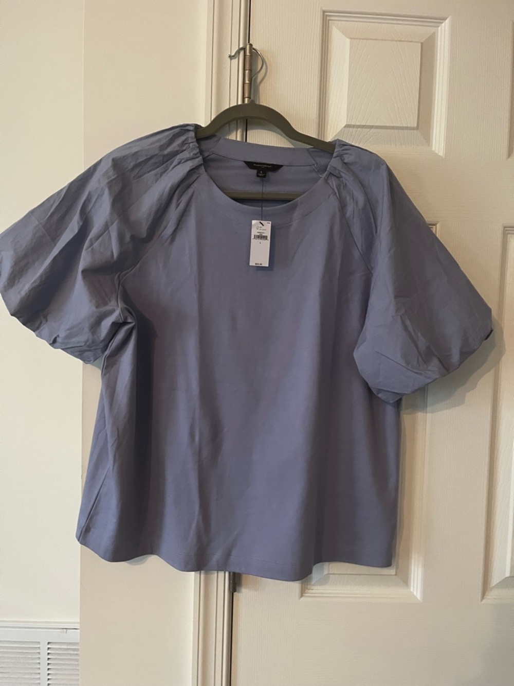 Banana Republic Factory Lavender-Blue Puff Sleeve Blouse